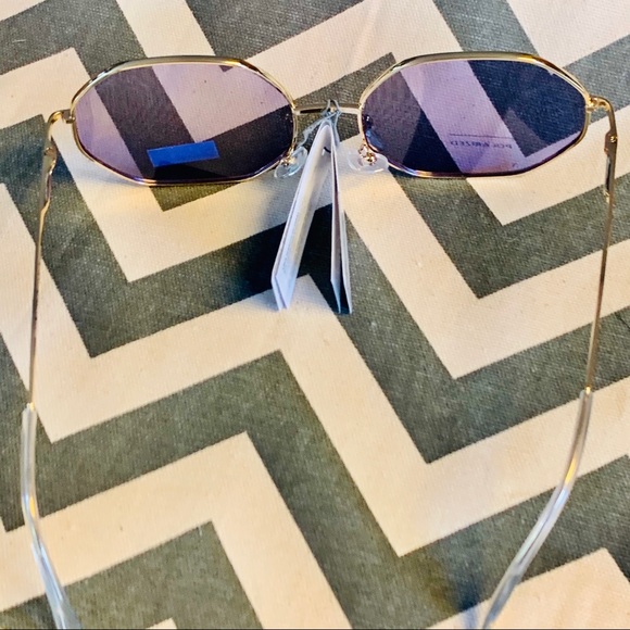 NYS Collection Purple and Gold Hex Sunglasses - Picture 3 of 8
